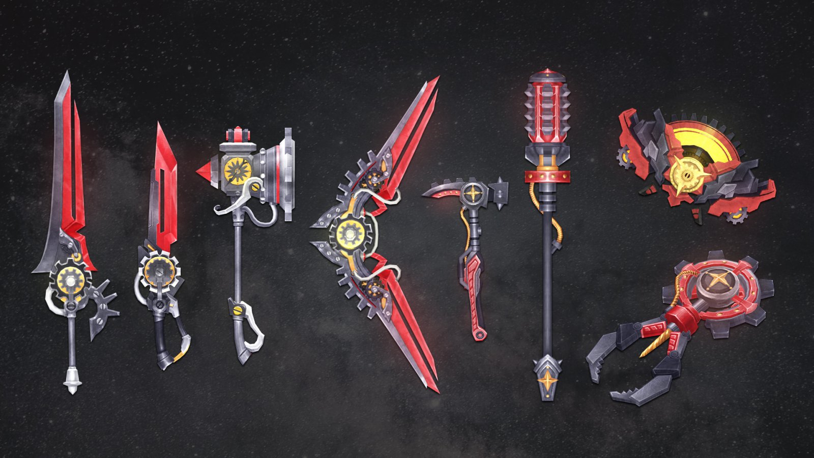 Space explorer weapons