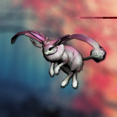 Valentine flying bunny
