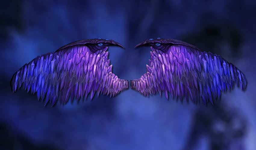 Purple crystal wings